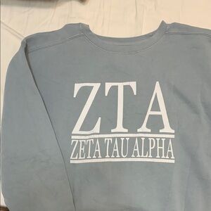 Zeta Tau Alpha Light Blue Sweatshirt